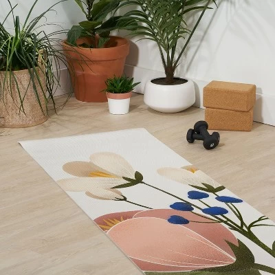 Showmemars Delicate Florals (6mm) 24" X 70" Yoga Mat - Society6 4 Showmemars Delicate Florals (6mm) 24" X 70" Yoga Mat - Society6 - Image 2