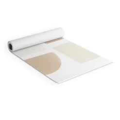 Bohomadic.Studio Geometric Shapes In Creme And Soft Pink (6mm) 70" X 24" Yoga Mat - Society6