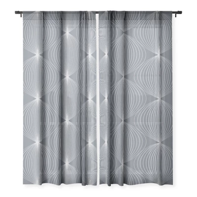 Color Poems Geometric Orb Pattern IX 50" X 64" Single Panel Sheer Window Curtain - Society6 4 Color Poems Geometric Orb Pattern IX 50" X 64" Single Panel Sheer Window Curtain - Society6 - Image 2