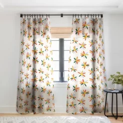 Lane And Lucia Patchwork Daisies Single Panel Sheer Window Curtain - Society6 -Society6 GUEST 19f79275 c51e 4544 ae68 e8a8c9b79bd6