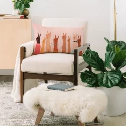 Nadja Peace II Oblong Throw Pillow - Society6