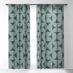 Color Poems Bold Minimalism XCIX Single Panel Sheer Window Curtain - Society6