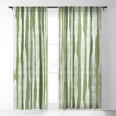 Lane And Lucia Tie Dye No 2 In Green Single Panel Sheer Window Curtain - Society6 3 Lane And Lucia Tie Dye No 2 In Green Single Panel Sheer Window Curtain - Society6
