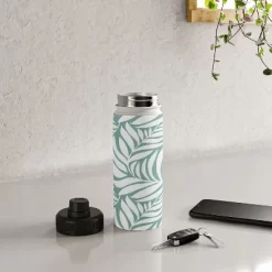 Heather Dutton Flowing Leaves Seafoam Water Bottle - Society6 -Society6 GUEST 1e3d995f 7e71 4e21 9120 5bfc33eb9566