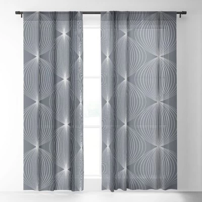 Color Poems Geometric Orb Pattern IX 50" X 64" Single Panel Sheer Window Curtain - Society6 3 Color Poems Geometric Orb Pattern IX 50" X 64" Single Panel Sheer Window Curtain - Society6