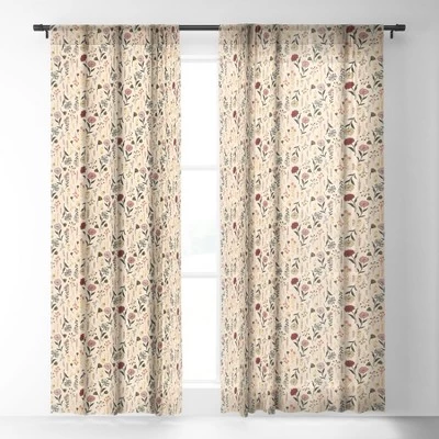 Avenie Cottage Garden IV Single Panel Sheer Window Curtain - Society6 3 Avenie Cottage Garden IV Single Panel Sheer Window Curtain - Society6