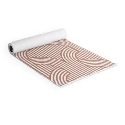 Marta Barragan Camarasa Terracotta Retro Lines (6mm) 70" X 24" Yoga Mat - Society6