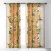 Sewzinski Retro Orange Flowers Single Panel Sheer Window Curtain - Society6 -Society6 GUEST 2d60d817 a9a8 4f9c b3ba b78944455572