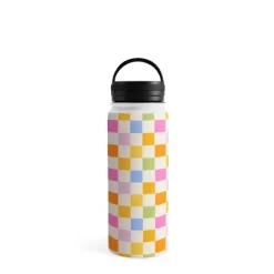Iveta Abolina Eclectic Checker Check Cream Water Bottle - Society6 -Society6 GUEST 2e80284a 40ce 44d5 8252 a7d3ee7f5139