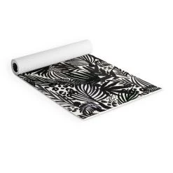 Marta Barragan Camarasa Wild Abstract Jungle On Black (6mm) 70" X 24" Yoga Mat - Society6