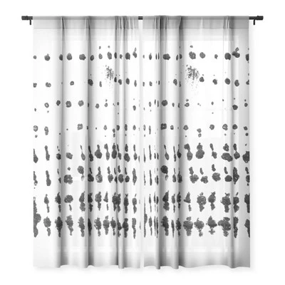 Galleryj9 Medium Dots Pattern Black And White Distressed Texture Abstract Single Panel Sheer Window Curtain - Society6 4 Galleryj9 Medium Dots Pattern Black And White Distressed Texture Abstract Single Panel Sheer Window Curtain - Society6 - Image 2