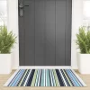 Sheila Wenzel-Ganny Lavender Mint Blue Stripes Looped Vinyl Welcome Mat - Society6 -Society6 GUEST 4063def3 0d8e 4825 af95 5cbd7551a19f
