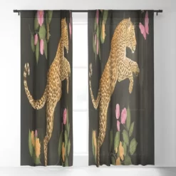 Laura Graves Reach For It Single Panel Sheer Window Curtain - Society6