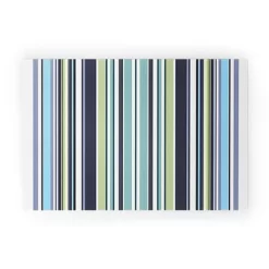 Sheila Wenzel-Ganny Lavender Mint Blue Stripes Looped Vinyl Welcome Mat - Society6 -Society6 GUEST 42f770d2 678a 425a 81ee 84f1b022cf59