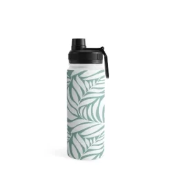 Heather Dutton Flowing Leaves Seafoam Water Bottle - Society6 -Society6 GUEST 43534063 3612 4d7b b2ab 4a964a688297