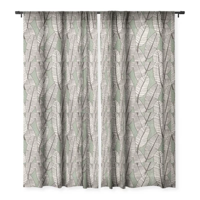 Alisa Galitsyna Tropical Banana Leaves Pattern Single Panel Sheer Window Curtain - Society 6 4 Alisa Galitsyna Tropical Banana Leaves Pattern Single Panel Sheer Window Curtain - Society 6 - Image 2
