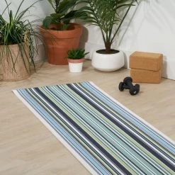 Sheila Wenzel-Ganny Lavender Mint Blue Stripes (6mm) 24" X 70" Yoga Mat - Society6 -Society6 GUEST 466213cc a6f3 49fd bc59 ea7634863044