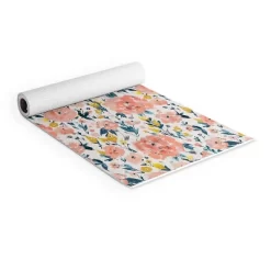 Alison Janssen Tropical Coral Floral (6mm) 70" X 24" Yoga Mat - Society6