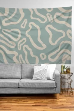 Lola Terracota Organical Shapes 443 50" X 60" Tapestry - Society6