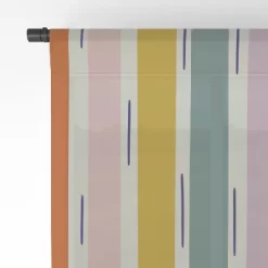 Lane And Lucia Rainbow Stripes And Dashes Single Panel Sheer Window Curtain - Society6 -Society6 GUEST 52a9219f 1246 4847 a554 49bb555302c6