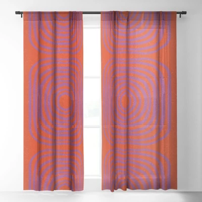 SunshineCanteen LISBOA Orange Single Panel Sheer Window Curtain - Society 6 3 SunshineCanteen LISBOA Orange Single Panel Sheer Window Curtain - Society 6