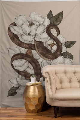 Jessica Roux Snake And Magnolias 50" X 60" Tapestry - Society6 3 Jessica Roux Snake And Magnolias 50" X 60" Tapestry - Society6