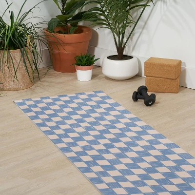 Schatzi Brown Alice Check Powder (6mm) 70" X 24" Yoga Mat - Society6 4 Schatzi Brown Alice Check Powder (6mm) 70" X 24" Yoga Mat - Society6 - Image 2