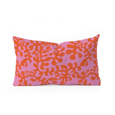 Camilla Foss Shapes Pink And Orange Oblong Throw Pillow - Society6 4 Camilla Foss Shapes Pink And Orange Oblong Throw Pillow - Society6 - Image 2