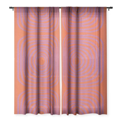 SunshineCanteen LISBOA Orange Single Panel Sheer Window Curtain - Society 6 4 SunshineCanteen LISBOA Orange Single Panel Sheer Window Curtain - Society 6 - Image 2