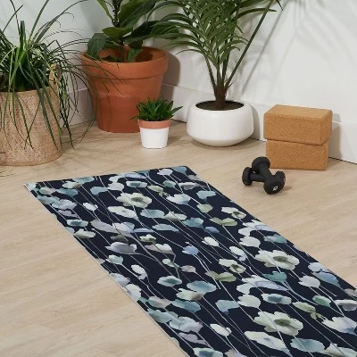 Ninola Design Watery Abstract Flowers Navy (6mm) 70" X 24" Yoga Mat - Society6 4 Ninola Design Watery Abstract Flowers Navy (6mm) 70" X 24" Yoga Mat - Society6 - Image 2