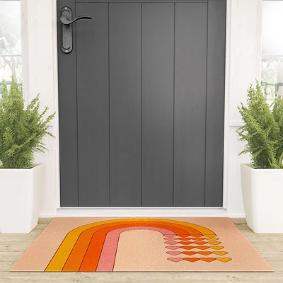 Circa78Designs Sweetheart Rainbow Looped Vinyl Welcome Mat - Society6 3 Circa78Designs Sweetheart Rainbow Looped Vinyl Welcome Mat - Society6