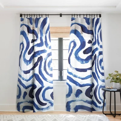 Dan Hobday Art Blue Minimal Single Panel Sheer Window Curtain - Society6 5 Dan Hobday Art Blue Minimal Single Panel Sheer Window Curtain - Society6 - Image 3