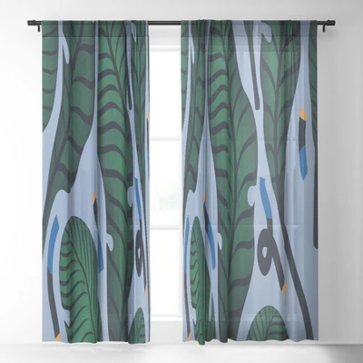 MSRYSTUDIO Retro Jungle Out Single Panel Sheer Window Curtain - Society6 3 MSRYSTUDIO Retro Jungle Out Single Panel Sheer Window Curtain - Society6