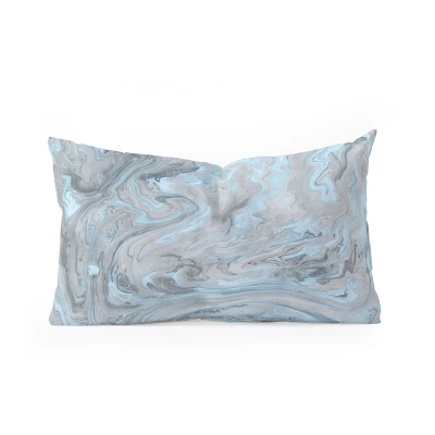 Lisa Argyropoulos Ice Blue And Gray Marble Oblong Throw Pillow - Society6 4 Lisa Argyropoulos Ice Blue And Gray Marble Oblong Throw Pillow - Society6 - Image 2