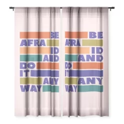 Showmemars BE AFRAID AND DO IT ANYWAY Single Panel Sheer Window Curtain - Society 6 -Society6 GUEST 8c7e0659 b204 4353 ae49 4130f8200356