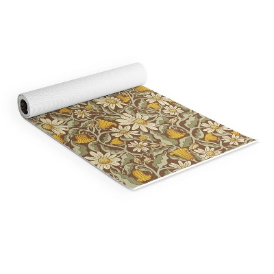 Sewzinski Retro Flowers On Brown (6mm) 24" X 70" Yoga Mat - Society6 3 Sewzinski Retro Flowers On Brown (6mm) 24" X 70" Yoga Mat - Society6