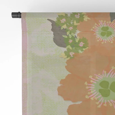 Sewzinski Retro Orange Flowers Single Panel Sheer Window Curtain - Society6 5 Sewzinski Retro Orange Flowers Single Panel Sheer Window Curtain - Society6 - Image 3