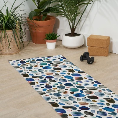 Ninola Design Watercolor Stains Blue Gold (6mm) 70" X 24" Yoga Mat - Society6 4 Ninola Design Watercolor Stains Blue Gold (6mm) 70" X 24" Yoga Mat - Society6 - Image 2