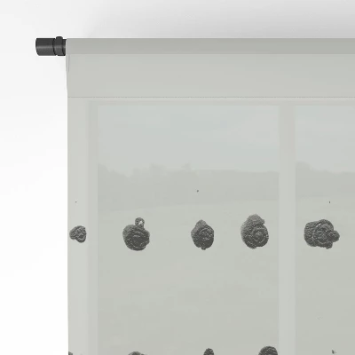 Galleryj9 Medium Dots Pattern Black And White Distressed Texture Abstract Single Panel Sheer Window Curtain - Society6 5 Galleryj9 Medium Dots Pattern Black And White Distressed Texture Abstract Single Panel Sheer Window Curtain - Society6 - Image 3