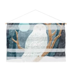 Sewzinski Snowy Owl At Night Fiber Wall Hanging - Society6 -Society6 GUEST a670dbb6 9a55 4c9c 8330 29aeddad7eb2