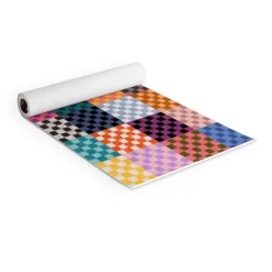 Schatzi Brown Alice Check Multi (6mm) 70" X 24" Yoga Mat - Society6