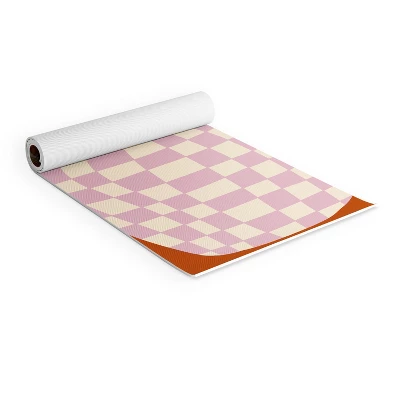 Miho Checkered Retro Flower Pot (6mm) 70" X 24" Yoga Mat - Society6 3 Miho Checkered Retro Flower Pot (6mm) 70" X 24" Yoga Mat - Society6