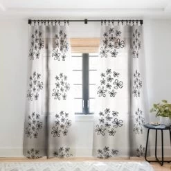 Alisa Galitsyna Dancing Flowers Single Panel Sheer Window Curtain - Society6 -Society6 GUEST aeb70a56 401d 4308 b986 1c27421adae1