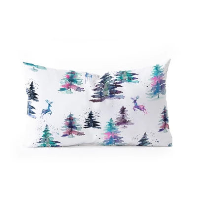 Ninola Design Deers And Trees Forest Pastel Oblong Throw Pillow - Society6 4 Ninola Design Deers And Trees Forest Pastel Oblong Throw Pillow - Society6 - Image 2