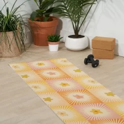 Iveta Abolina Cheerful Sun Check (6mm) 70" X 24" Yoga Mat - Society6 -Society6 GUEST b82fe90e fbd7 4978 8dbb a6d6a32afa7c