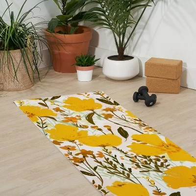 Alison Janssen YELLOW ROAMING WILDFLOWERS (6mm) 70" X 24" Yoga Mat - Society6 4 Alison Janssen YELLOW ROAMING WILDFLOWERS (6mm) 70" X 24" Yoga Mat - Society6 - Image 2