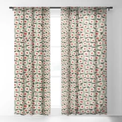 Alisa Galitsyna Dots And Flowers Single Panel Sheer Window Curtain - Society6