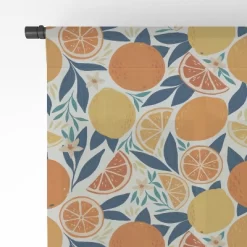 Avenie Citrus Fruits Blue Single Panel Sheer Window Curtain - Society6 -Society6 GUEST bdef73fe 8da4 4f26 bcce 57d4f400fa0d