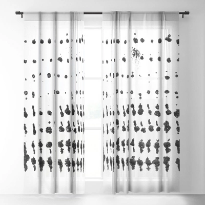 Galleryj9 Medium Dots Pattern Black And White Distressed Texture Abstract Single Panel Sheer Window Curtain - Society6 3 Galleryj9 Medium Dots Pattern Black And White Distressed Texture Abstract Single Panel Sheer Window Curtain - Society6