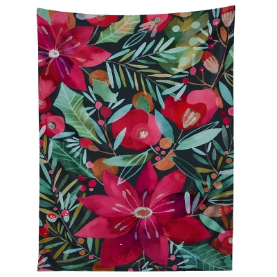 CayenaBlanca Watercolour Christmas Flowers Tapestry - Society6 5 CayenaBlanca Watercolour Christmas Flowers Tapestry - Society6 - Image 3